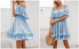 Off The Shoulder Chiffon Summer Dress