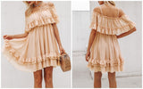 Off The Shoulder Chiffon Summer Dress