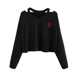 Rose Cropped Sweatshirt