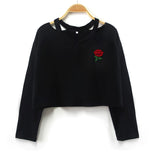 Rose Cropped Sweatshirt