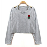 Rose Cropped Sweatshirt