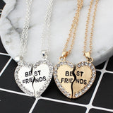 Best Friends Rhinestone Embedded Pendant