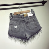 Torn Denim Shorts