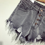 Torn Denim Shorts