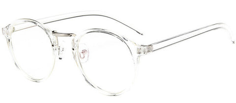 Transparent Rounded Clear Frame Glasses