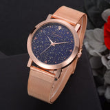 Steel Quartz Starry Night Sky Watch