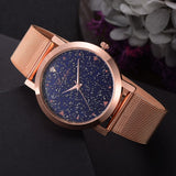 Steel Quartz Starry Night Sky Watch