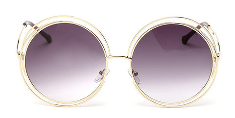 Vintage Oversized Lens Mirror Sunglasses