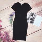 Short Sleeve Slim Bodycon Dress