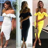 Off Shoulder Women Bandage Dress