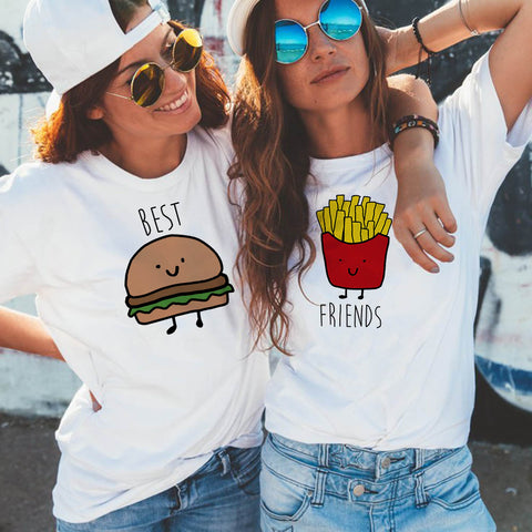 Burger and Fries Matching BFF T Shirts