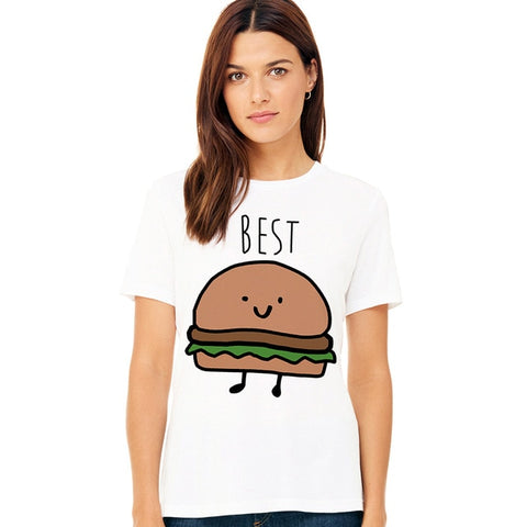 Burger and Fries Matching BFF T Shirts