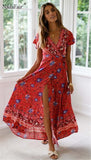 Floral Print Maxi Beach Dress