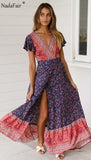 Floral Print Maxi Beach Dress