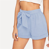 Self Belted Fitness Shorts