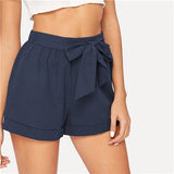 Self Belted Fitness Shorts